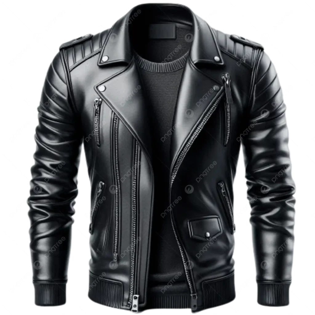 pngtree leather mens jacket fashion slim fit png image 16078162